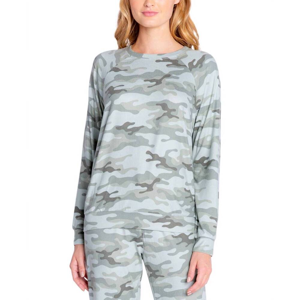 NEW INSOMNIAX printed long sleeve pajama top in sage